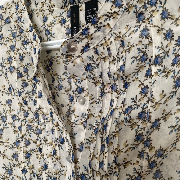 Mango Casual Chiffon Sleeveless Dress Printed in Used Excellent Condition - Picture 3 of 5